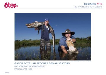 SEMAINE N°18 GATOR BOYS : AU SECOURS DES ALLIGATORS