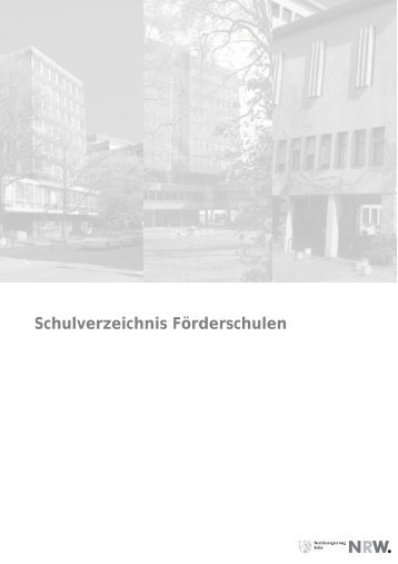 Schulverzeichnis Förderschulen - Bezirksregierung Köln