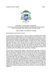 Pastoral letter - Roman Catholic Diocese of Portsmouth