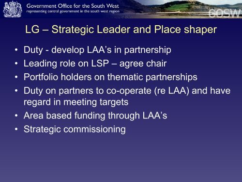 GOSW and LGWP Presentation - PDF format - South West Regional ...