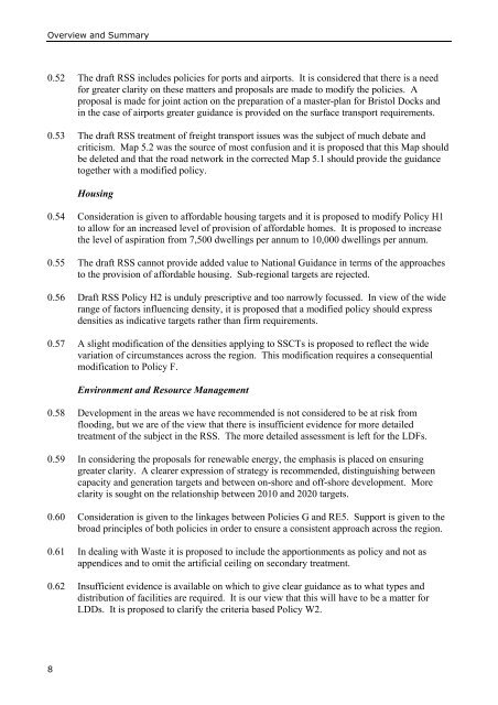 Panel Report - South West Regional Assembly