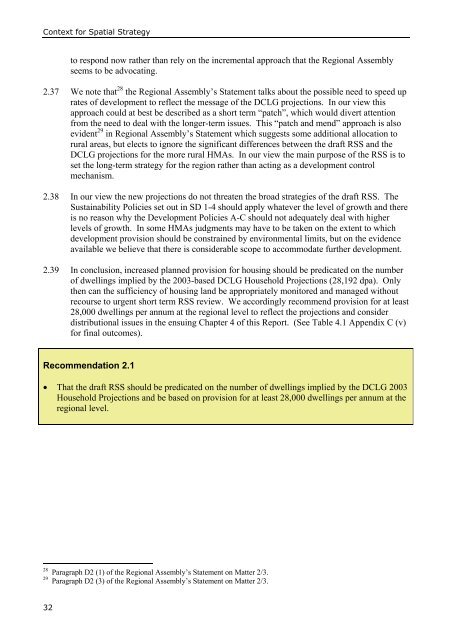 Panel Report - South West Regional Assembly