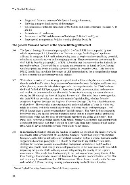 Panel Report - South West Regional Assembly