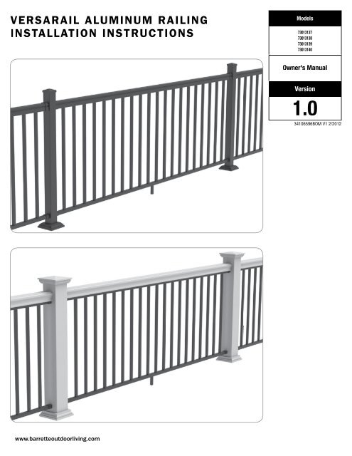 versarail aluminum railing installation instructions - Xpanse