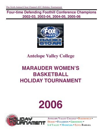 Tournament Program - Antelope Valley College