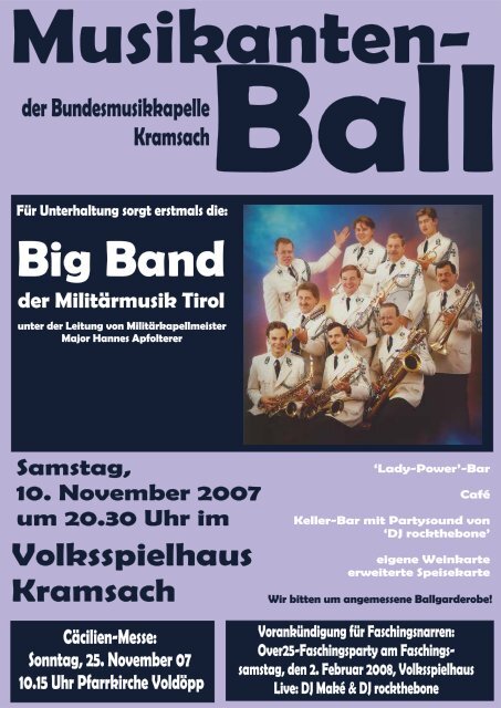 Musikantenkurier der BMK Kramsach 2007 - Bundesmusikkapelle ...