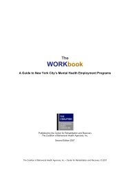 WORKbook - The Coalition of Behavioral Health Agencies, Inc.