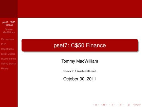 pset7: C$50 Finance