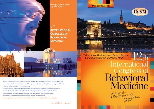 1 September 2012 - 12th International Congress of Behavioral ...