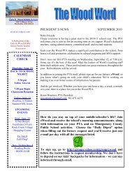 September 2010 (PDF) - Earle B. Wood Middle School PTA