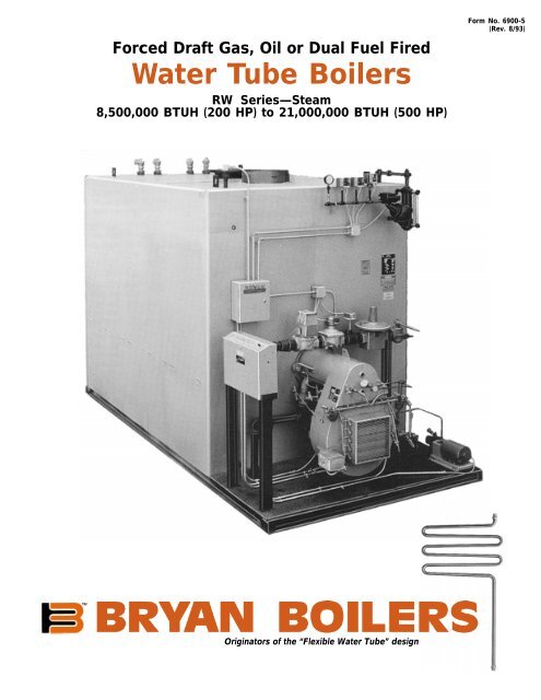 Forced Draft Gas, Oil or Dual Fuel Fired Water Tube Boilers