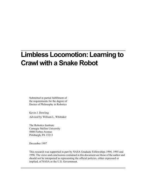 1: The snake robot ACM III (left), which was the world's first snake