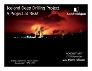 Iceland Deep Drilling Project A Project at Risk!