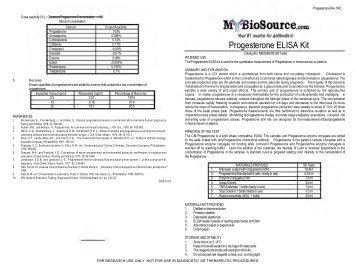 Progesterone ELISA Kit - MyBioSource