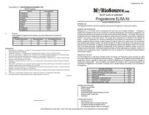 Progesterone ELISA Kit - MyBioSource