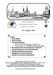 Seniorenblatt 3/2005 - Telekom-Senioren Konstanz
