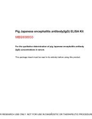 (IgG) ELISA Kit - MyBioSource