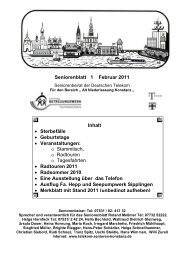 Seniorenblatt 1/2011 - Telekom-Senioren Konstanz