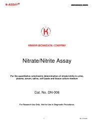 Nitrate/Nitrite Assay - Kamiya Biomedical Company