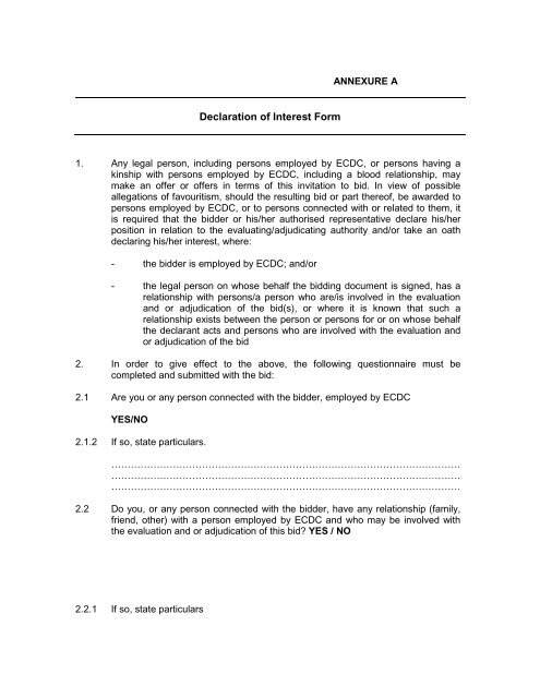 Declaration Of Interest Form declaration-of-interest-form