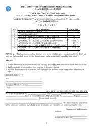 CANAL ROAD JAMMU-18001 TENDER DOCUMENTS