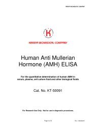 Human Anti Mullerian Hormone (AMH) ELISA - Kamiya Biomedical ...