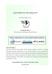 Uganda Wildlife Society Policy Brief 2012