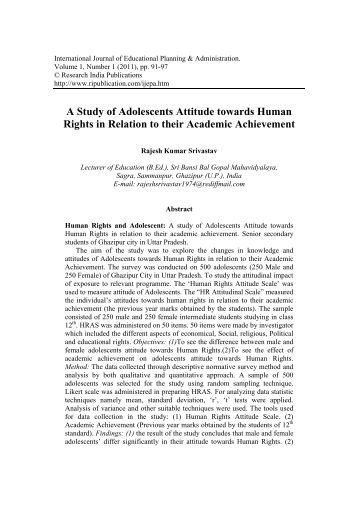 ATTITUDE AND HUMAN RELATIONS