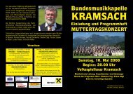 Programmheft - Bundesmusikkapelle Kramsach