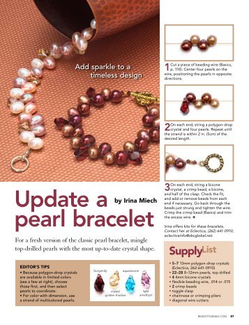 Update a pearl bracelet - Bead Style Magazine