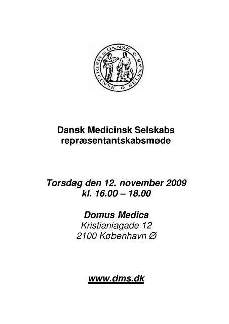 Dansk Medicinsk Selskabs ... - LÃ¦geforeningen