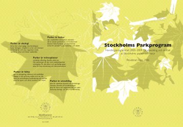 Stockholms parkprogram 2006 - Spacescape