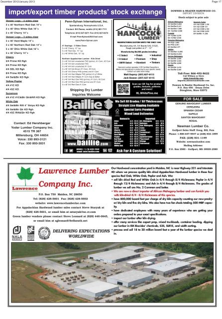 Lawrence Lumber Company Inc. - Miller Publishing Corporation