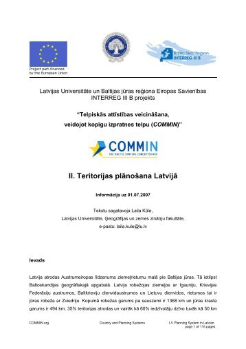 LV Planning System in Latvian - COMMIN
