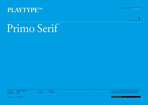Primo Serif - Playtype