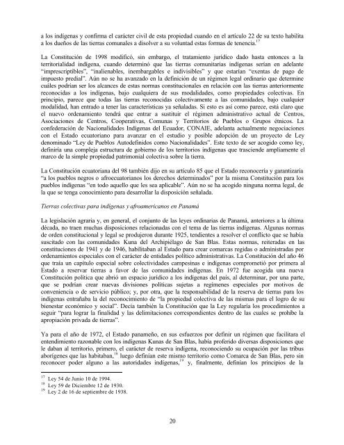 Territorios colectivos de indÃ­genas y afroamericanos