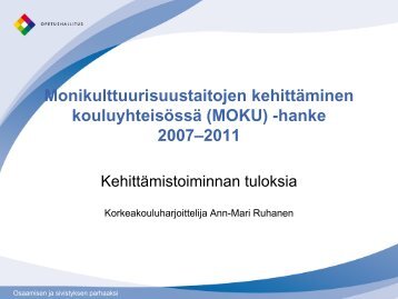 Kehittämistoiminnan tuloksia 2011 - Edu.fi