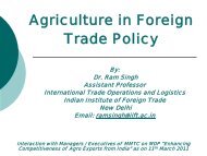 Agriculture in Foreign Trade Policy : Dr. Ram Singh, Assistant ...