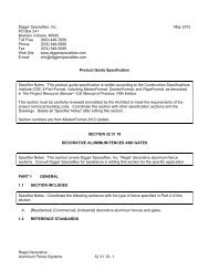 Regis Aluminum Fence - Guide Specs - Digger Specialties, Inc.