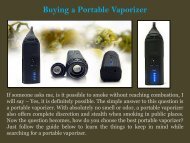 Buying a Portable Vaporizer