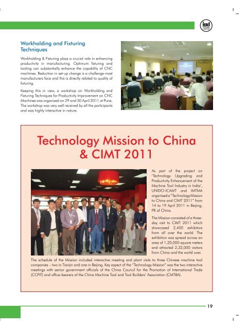 IMTEX 2011 & Tooltech 2011 - Indian Machine Tool Manufacturers ...