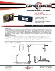 VUM800 Data Sheet - Electro-Sensors, Inc.