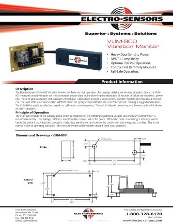 VUM800 Data Sheet - Electro-Sensors, Inc.