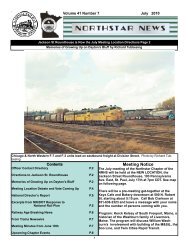 July - Northstar Chapter, National Railway Historical Society
