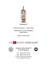 Katalog 49 - Antiquariat Sabine Keune