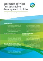 Ecosystem services for sustainable development of cities - Fundacja ...