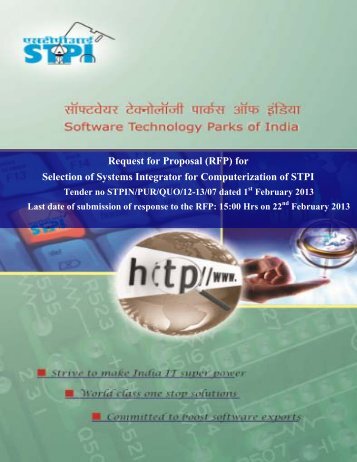 Request for Proposal (RFP) - Software Technology Park of India ...