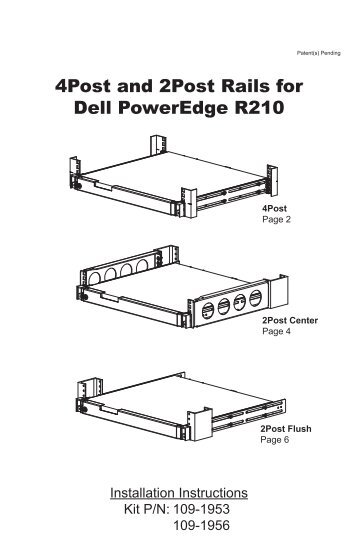 Dell R210 Fixed Rails - Rackmount Solutions