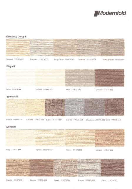 Modernfold/DesignTex Fabric Color Selector