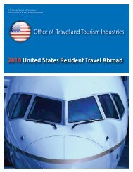 US Resident Travel Abroad - Office of Travel and Tourism Industries